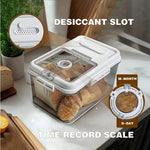 leak-proof food storage box, adjustable sealing and airflow, portable, suitable for countertop bread toast fruits and vegetables