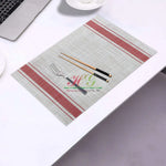 HuanGang Factory Wholesale Strip Placemat Kitchen Necessary Heat Resistant Custom Plastic Washable Custom Printed Pvc Placemats