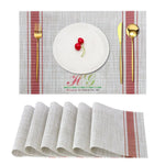 HuanGang Factory Wholesale Strip Placemat Kitchen Necessary Heat Resistant Custom Plastic Washable Custom Printed Pvc Placemats