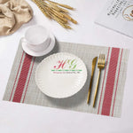 HuanGang Factory Wholesale Strip Placemat Kitchen Necessary Heat Resistant Custom Plastic Washable Custom Printed Pvc Placemats